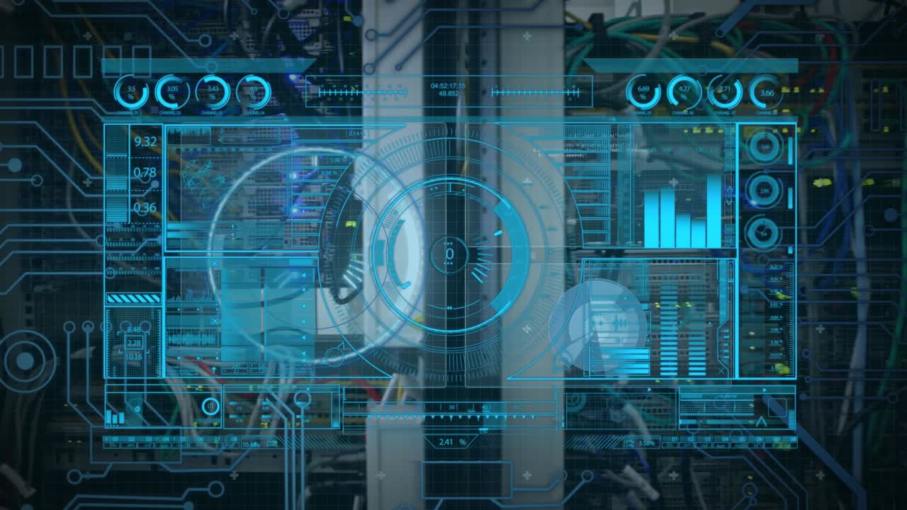 Animation of scan scope over data processing on screen