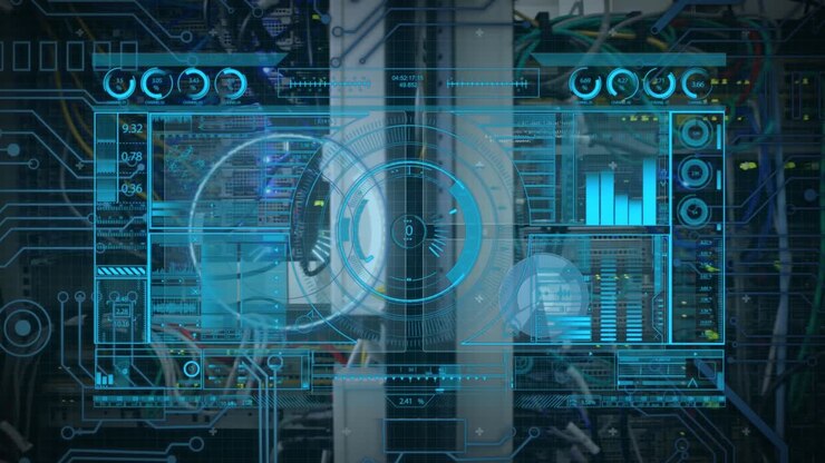 Animation of scan scope over data processing on screen