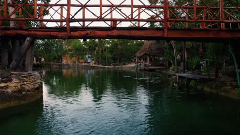 Drone-shot-of-Panoramic-view-Zamna-hotel-resort-in-Mexico