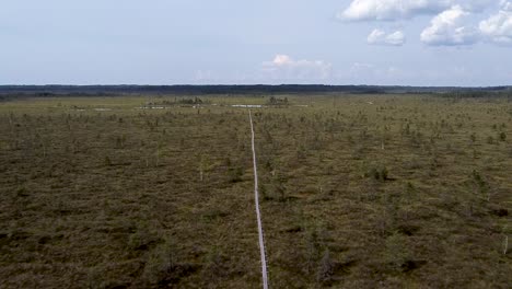 Bewegen-Sie-Sich-Auf-Einem-Holzweg-Im-Nigula-Moor,-Estland