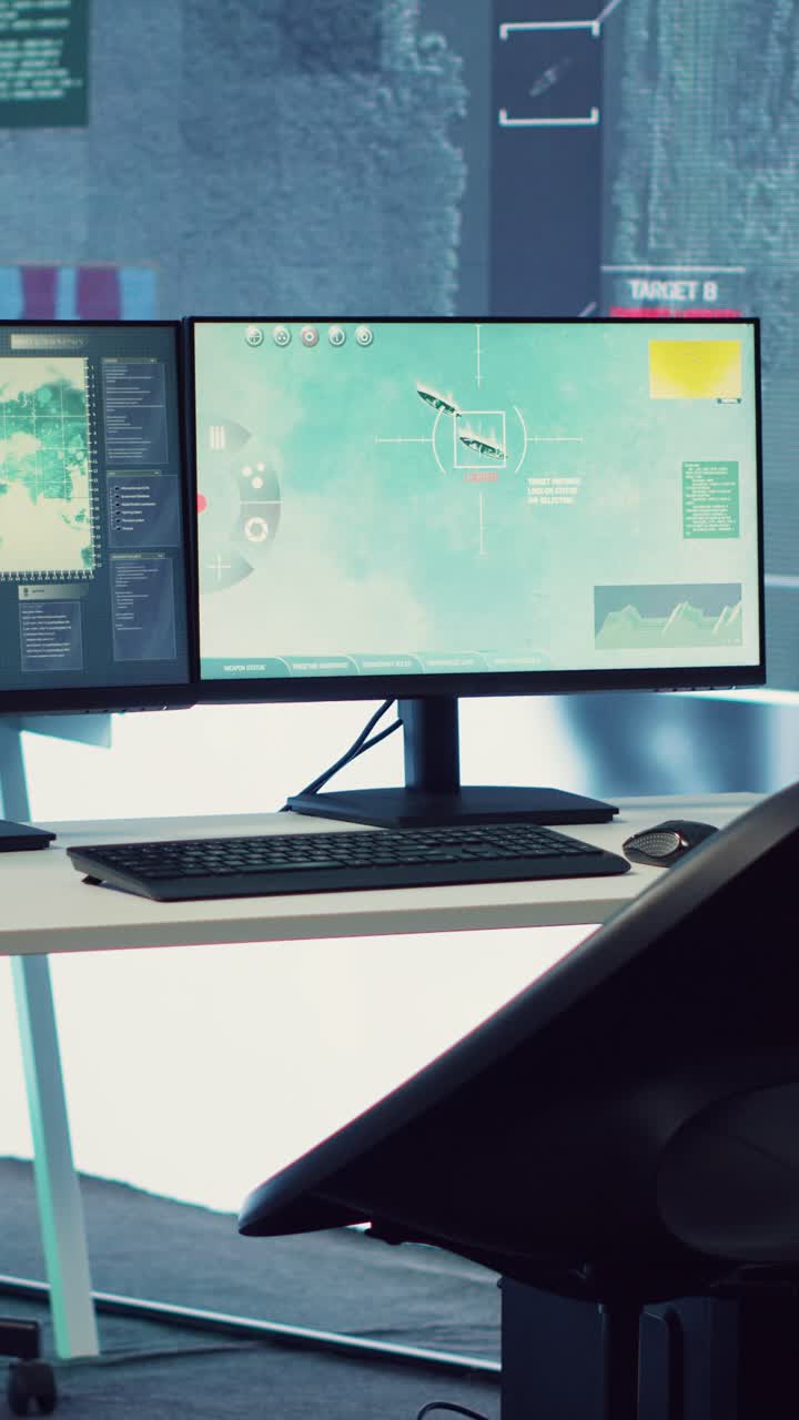 Monitor di computer che mostra un'interfaccia di tracciamento e targeting digitale