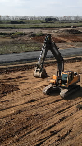 excavator on a construction site