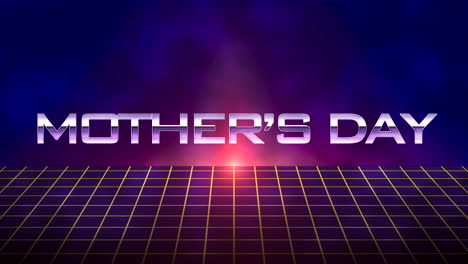 Mothers-Day-with-neon-retro-grid-and-stars-in-galaxy
