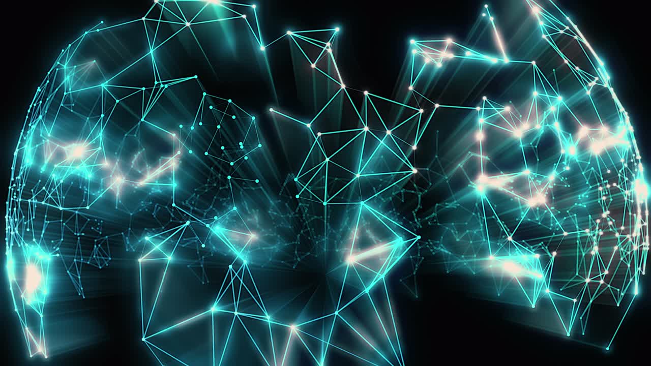 Polygonal Network Shape Dynamic Gradients 4K