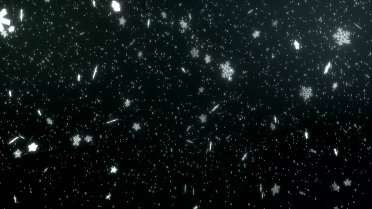 caída de nieve fondo de invierno con suave caída de copos de nieve brillantes 4k bucle sin costuras