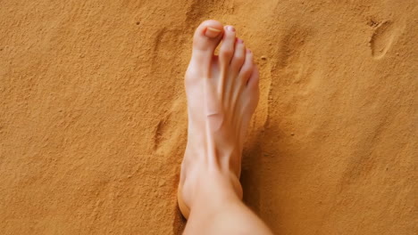 bare foot on sand