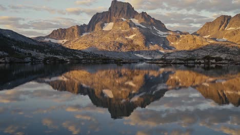stunning mountain lake reflections at sunrise/sunset