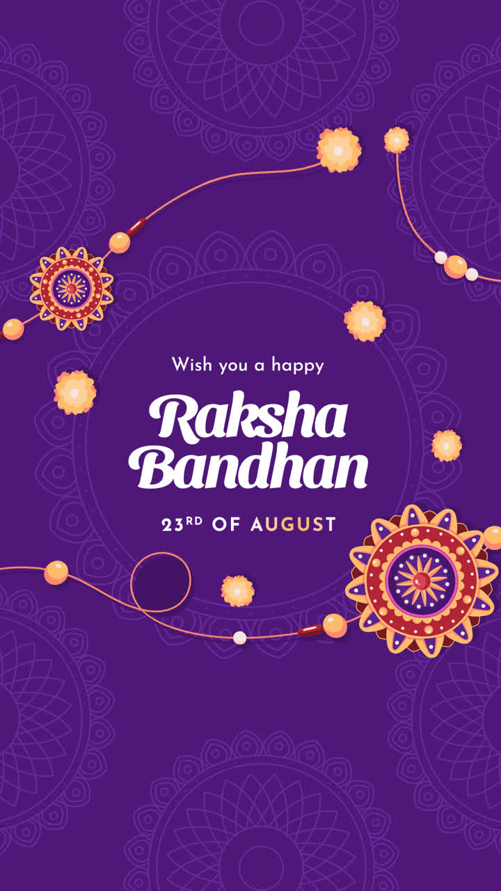 Motion Graphic of Hand drawn background for raksha bandhan celebration