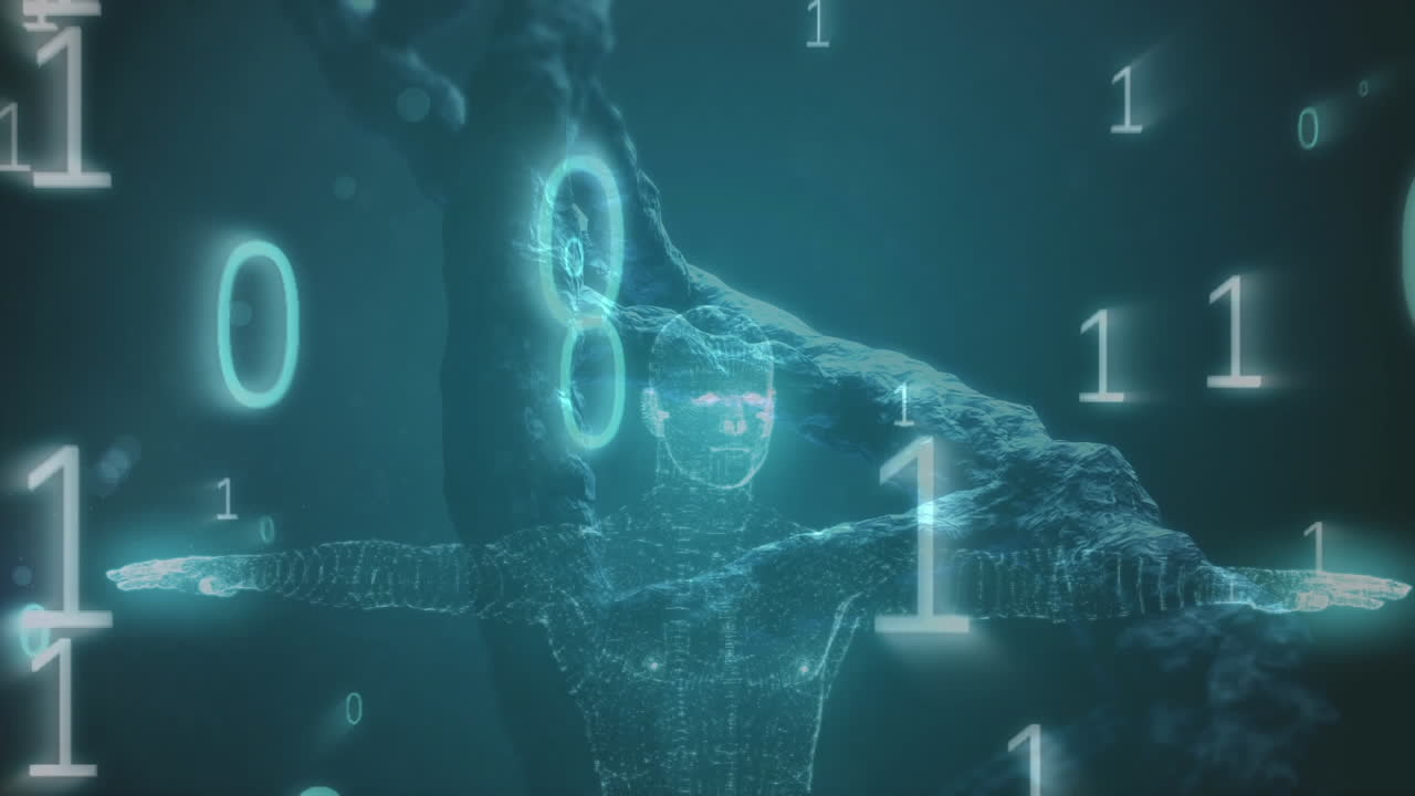 인간의 몸이 회전하고 있습니다.