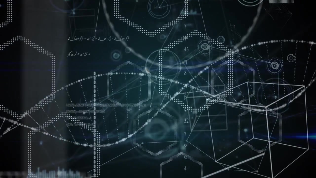 Dynamic Digital Display of Scientific Data, DNA, and Geometric Equations