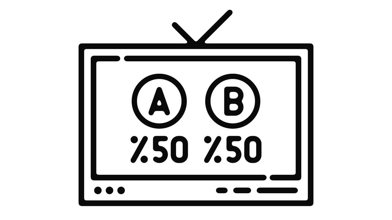 gráfico de movimiento de línea de televisión
