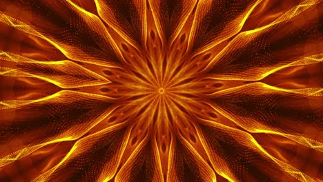 yellow and red star with black background and red background. kaleidoscope vj loop