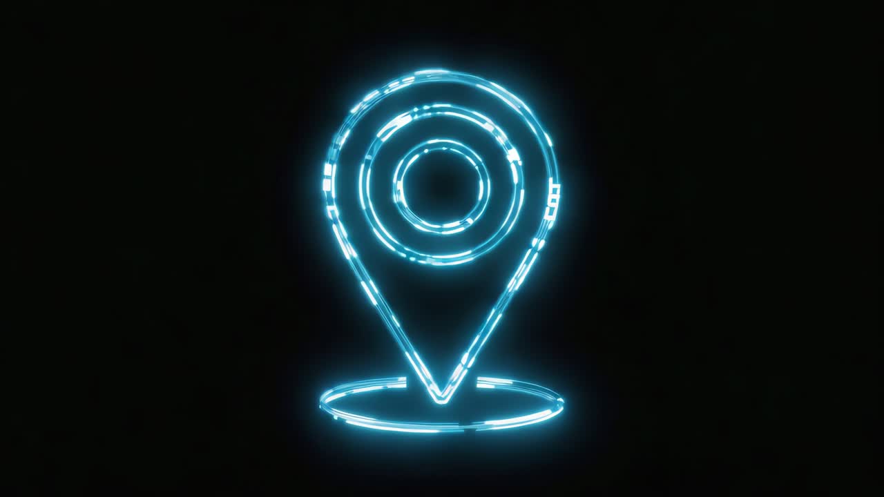 Glowing Location Pin Icon