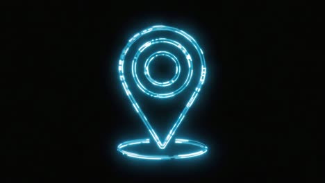 glowing location pin icon