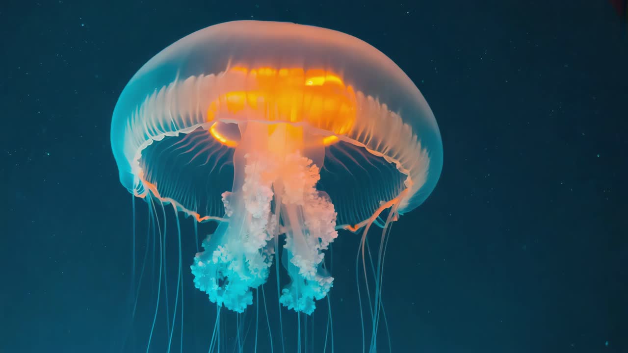Medusas en las profundidades del mar