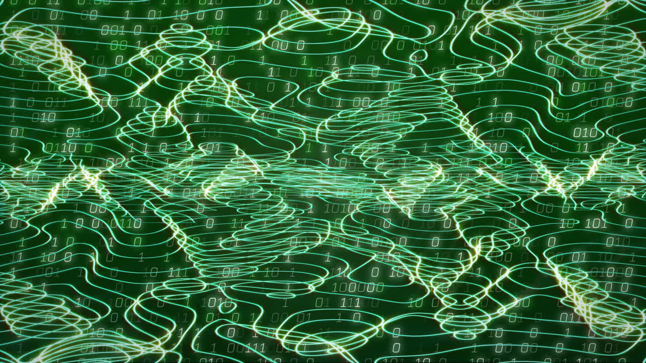 animación de la red de conexiones con codificación binaria