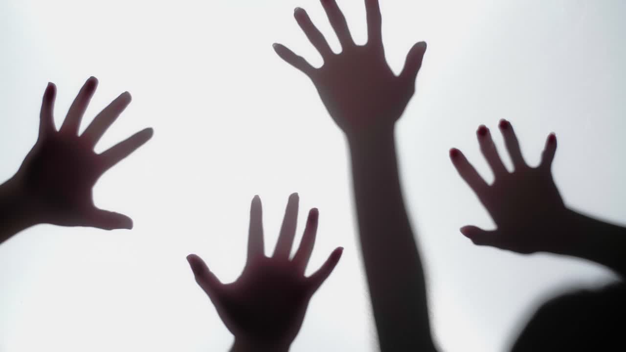 Abstract And Spooky Defocused Hand On White Background