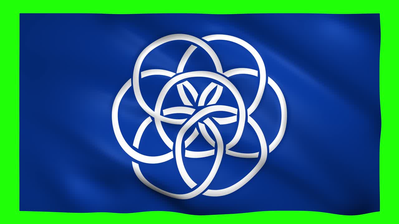 크로마 키를 위해 녹색 화면에 지구 행성의 국제 발