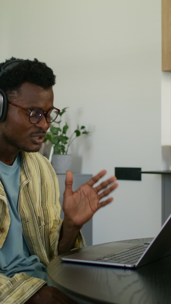 Man on a video call