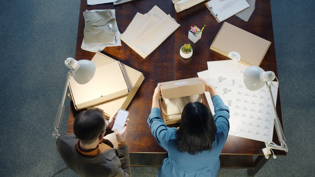 Sewing Design Studio Team Working on a Project