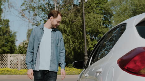 man giving indications in driving school