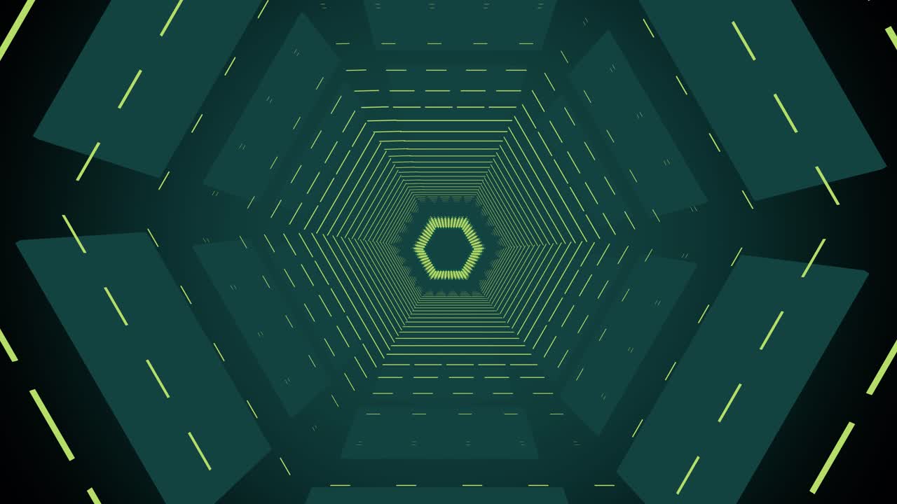 bucle vj de movimiento de túnel hexagonal, fondo de vídeo escénico para proyección visual, vídeo musical, programa de televisión, pantallas led escénicas, fiesta o desfile de moda