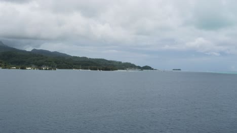 raiatea, society islands, french polynesia. left to right panning