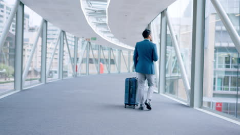 airport, walking and business man watch airplane