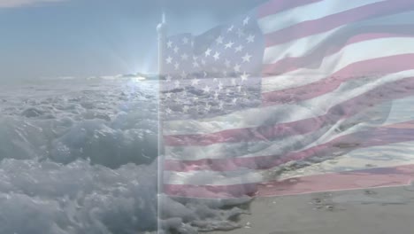 Animation-of-flag-of-united-states-blowing-over-seascape