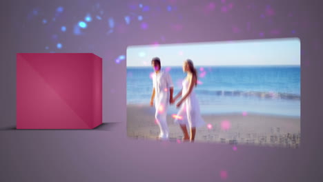 couple in honey moon on the beach