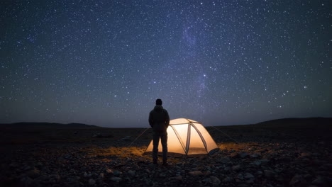 night sky camping adventure