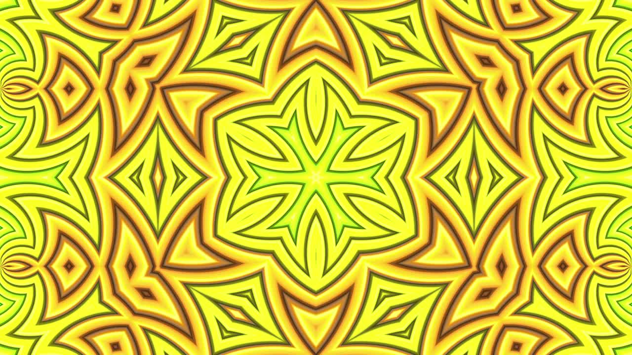 Abstract 3d seamless bright background in 4k with red orange tapes. Red orange stripes move cyclically in simple geometry cartoon creative style. Looped smooth animation. Kaleidoscope 3