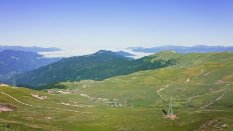 summer green hills and slopes in highland georgia