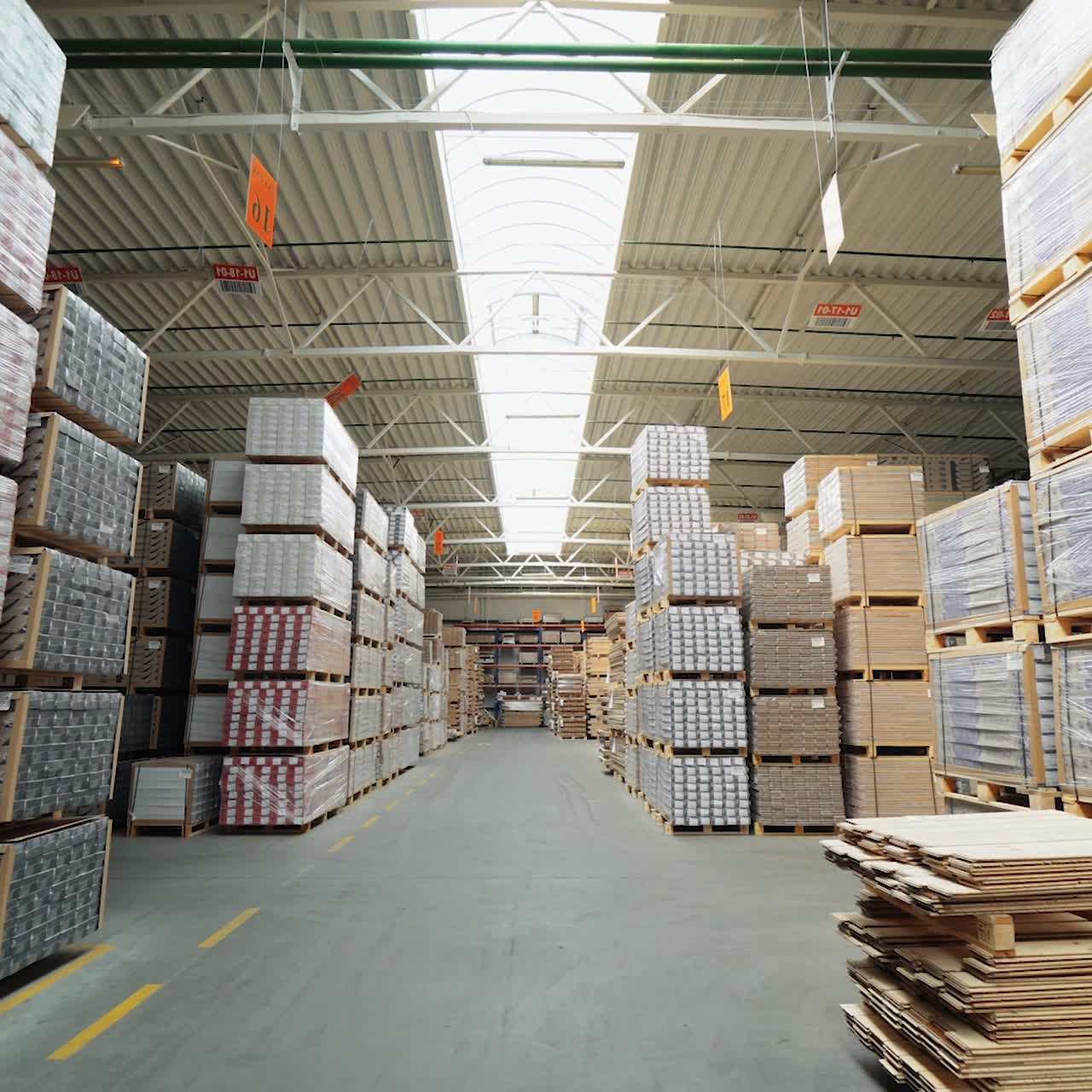 Factory for the production of parquet board. Modern industrial factory