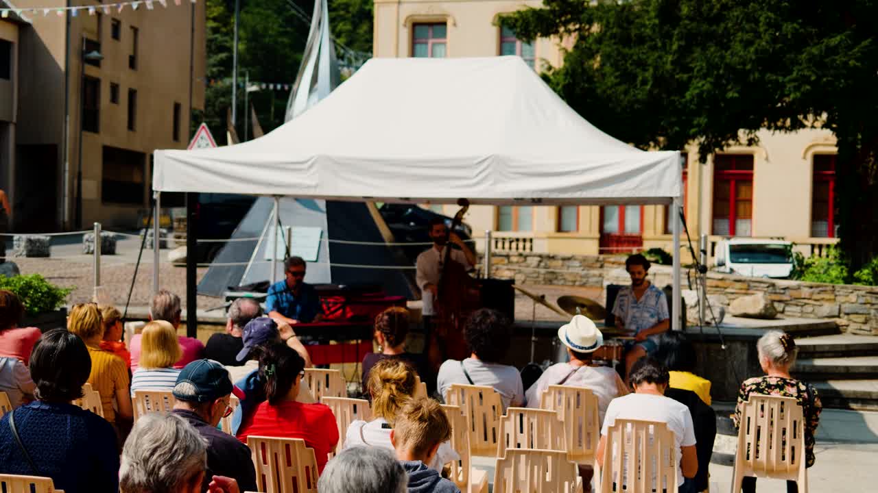 Jazz Concert in a Town Square