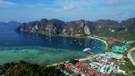 tonsai pier town in koh phi phi island