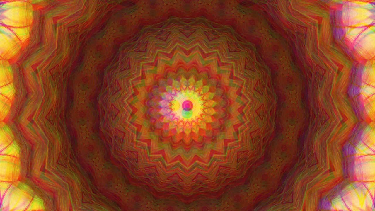 el fondo abstracto de 4k, el bucle de fantasía en movimiento dinámico, el caleidoscopio.