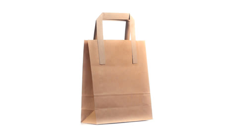bolsa de compras marrón giratoria