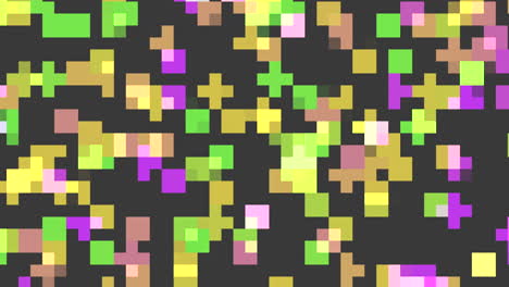 Lebhaftes-Gittermuster-Aus-Gelben,-Grünen-Und-Violetten-Quadraten
