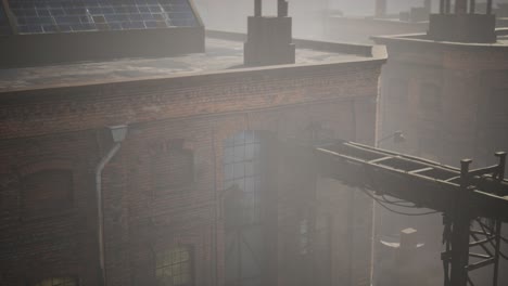 abandoned factory empty because of the coronavirus covid-19 epidemic