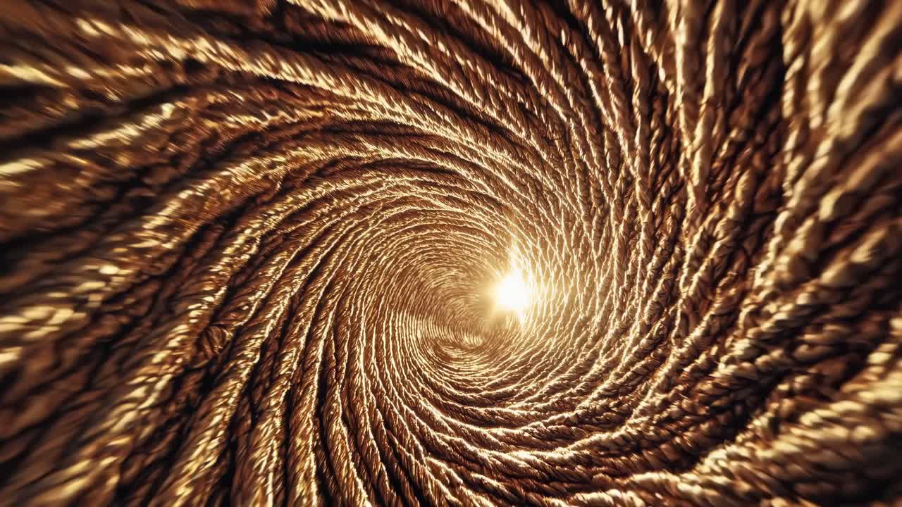 Abstract Rope Spiral Tunnel