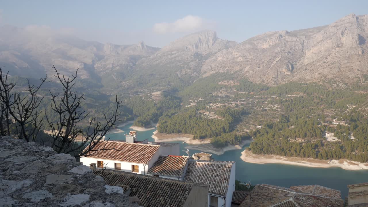 A view of the Sierra Aitana and Sierra de Serrella mountains in Alicante