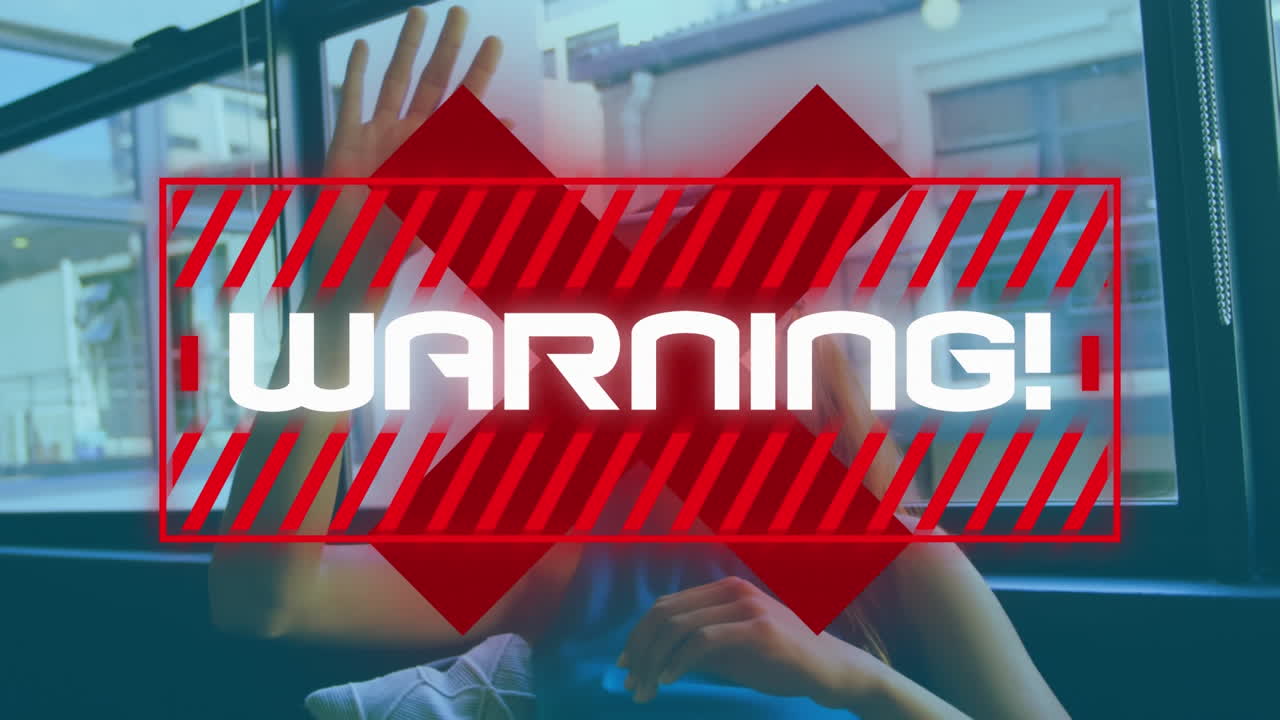 animación del nivel de texto hacia arriba y subiendo sobre la cuadrícula de neón en lila