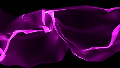 digital polygon soft silk ribbon gentle waving purple abstract background - new dynamic technology art motion colorful video footage