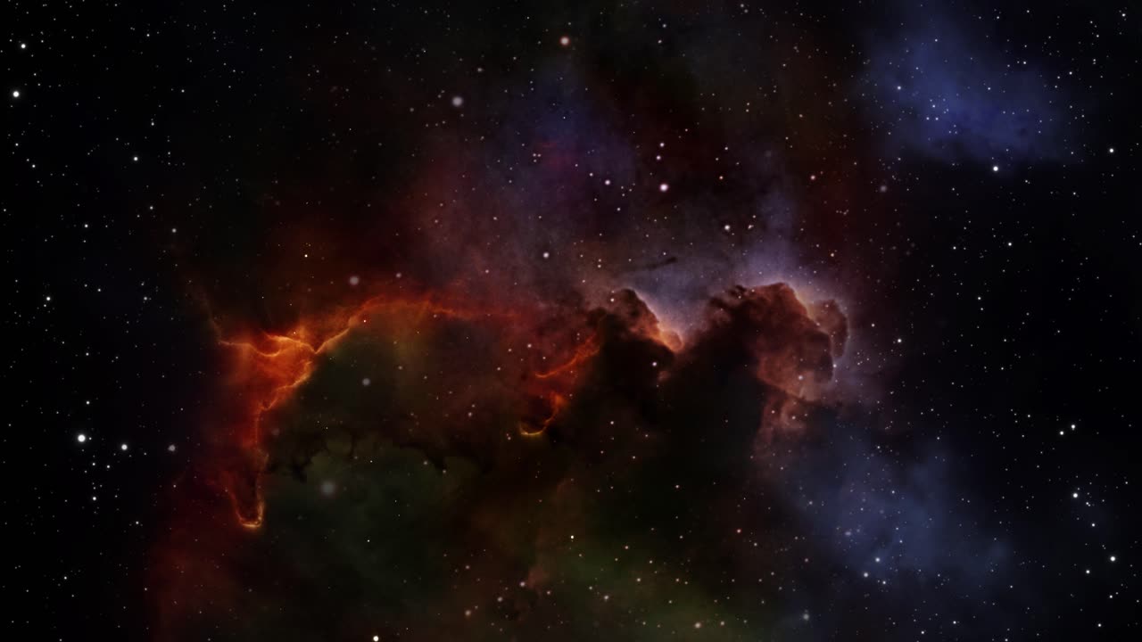 Den kosmiske stjernehimmel med nebula