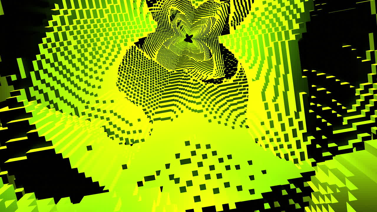 túnel pixelado abstracto