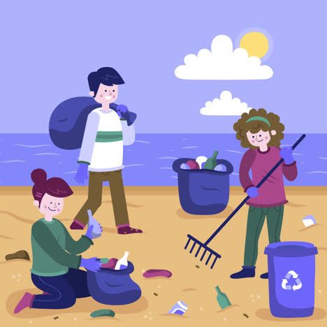 community beach cleanup