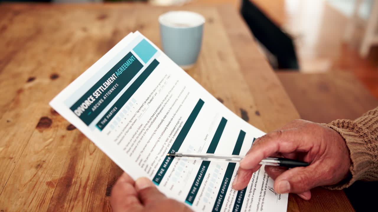 Reviewing Divorce Settlement Agreement