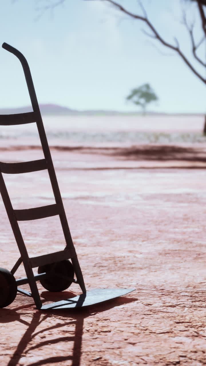 camión de mano en el desierto