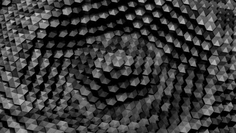 hexagons formed a wave